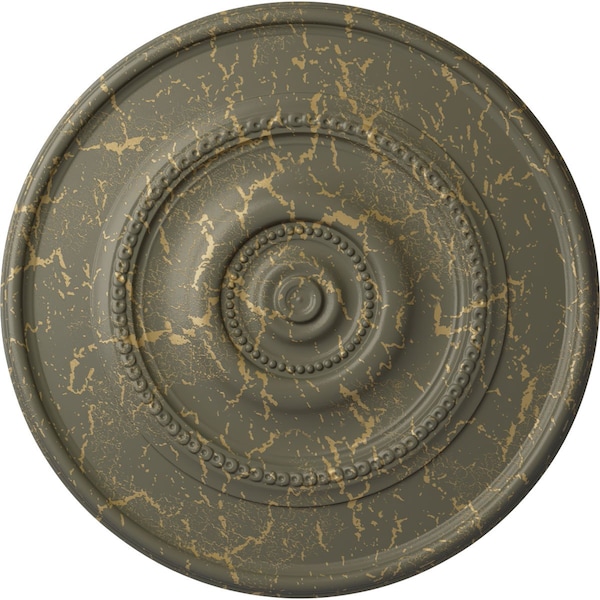 Ekena Millwork Traditional Reece Medallion (Canopies up to 5 7/8"), 24 3/8"OD x 1 1/8"P, Witch Hazel Crackle CM24REWHC - main